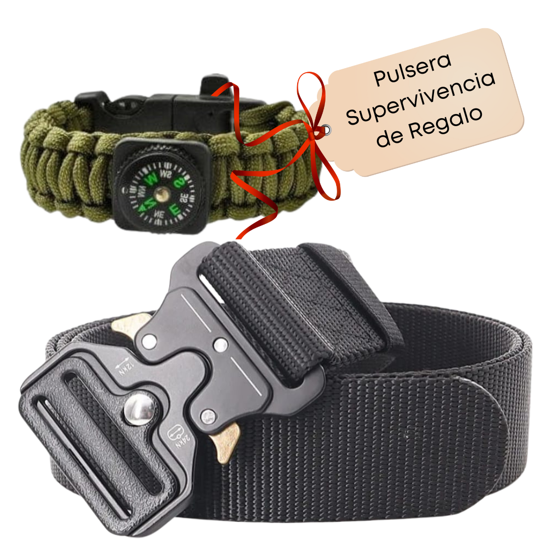 Cinturón Táctico Hombre y Pulsera Supervivencia, Regalo para Hombre | Senderismo, Camping, Pesca, Caza, Acampada